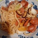 余り物焼きうどん